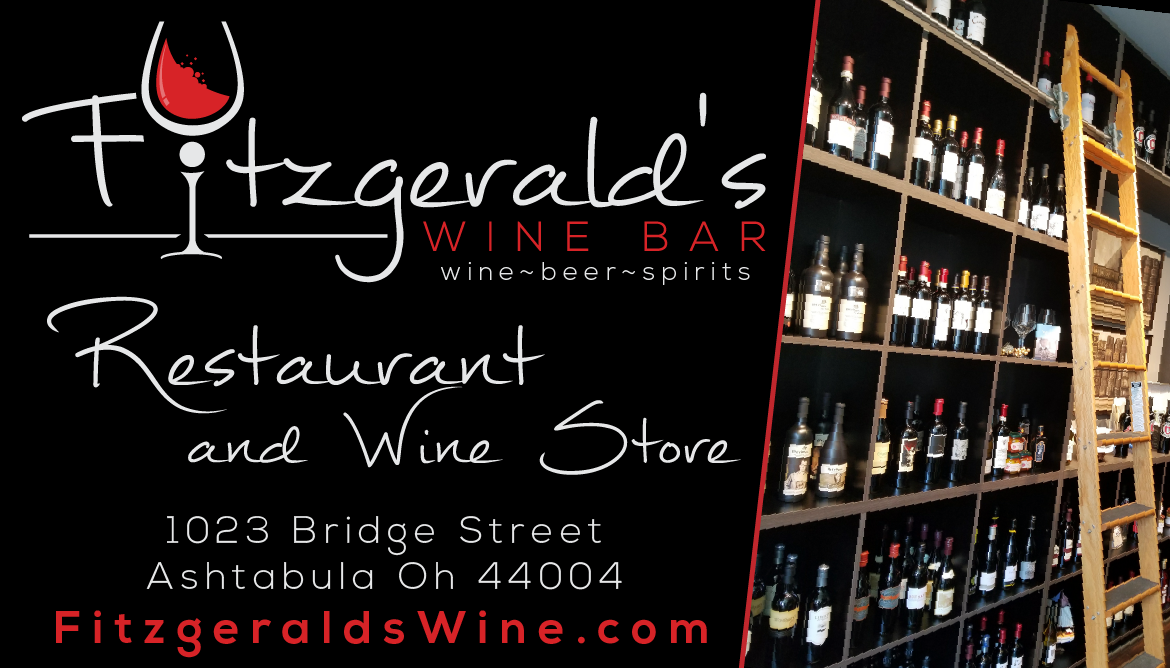 Fitzgerald’s Wine Bar, Restaurant & Shop - 1023 Bridge Street (440) 536-4361www.fitzgeraldswine.comFitzgerald's Wine Bar & Restaurant offers wine, beer, spirits, lite bites to full entrees. Wine & gift shoppe. Plus private event space and outdoor seating.